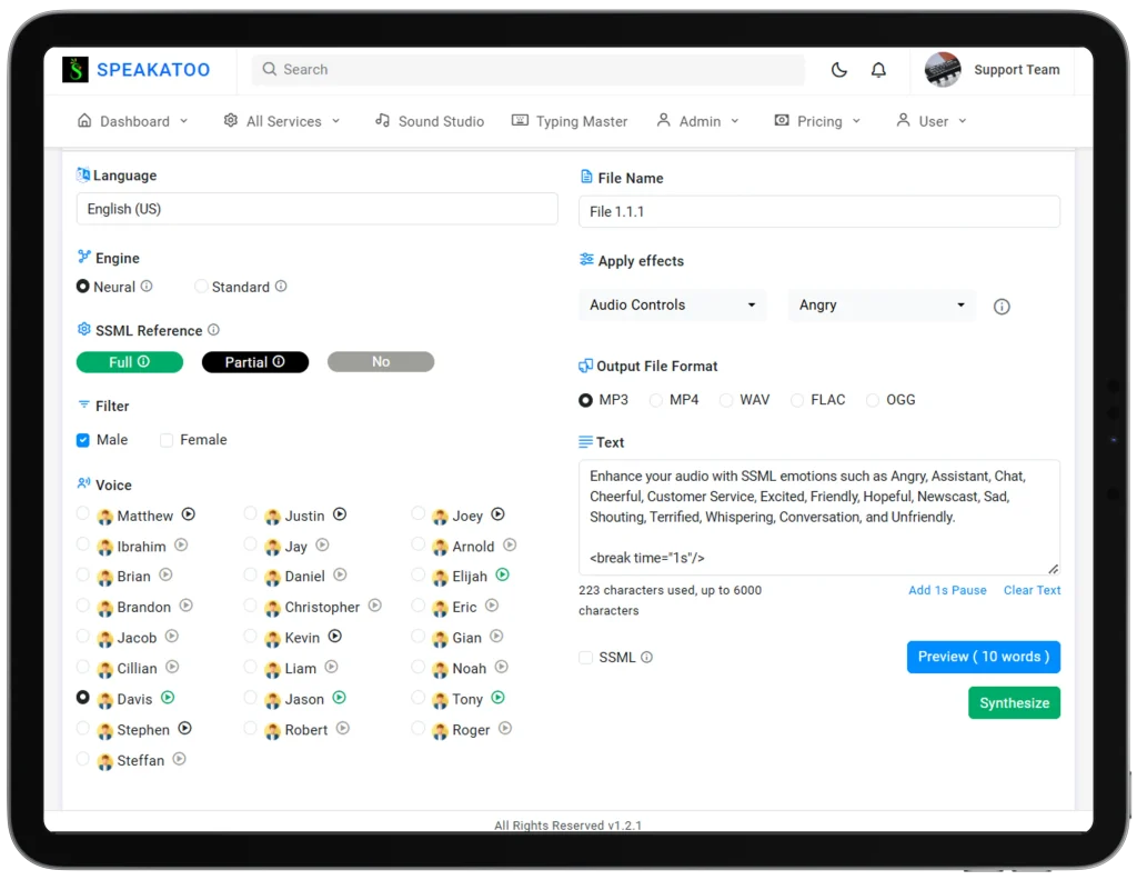 Text to speech online